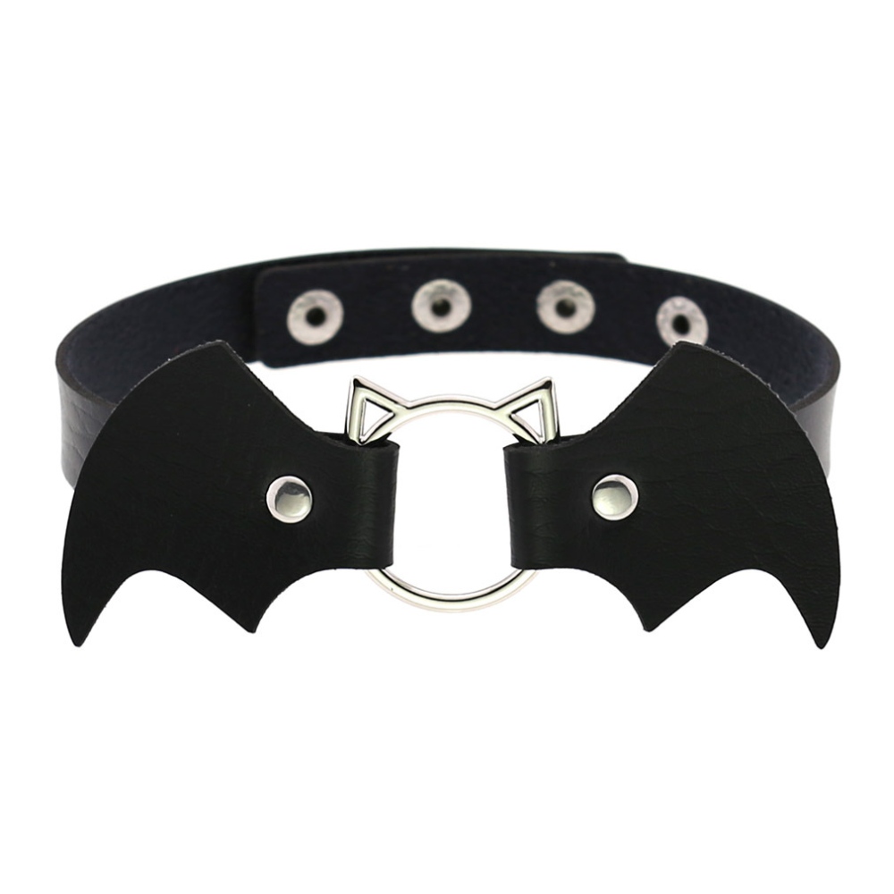 Bullet 69 - Bat Vampire Halsband - Schwarz/Schwarz